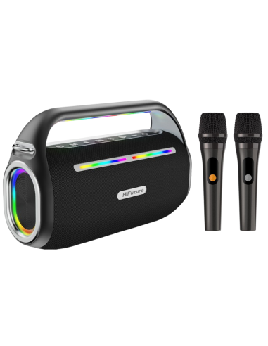 HIFUTURE KARAOKE/ALTAVOZ MUSICBOX 100 70W / 2 MICROFONOS NEGRO