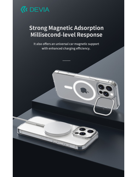 DEVIA CARCASA MAGSAFE SOPORTE CAMARA IPHONE 16 PRO
