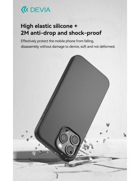 DEVIA CARCASA NATURE IPHONE 15 PLUS NEGRO