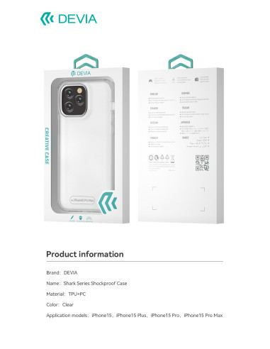 DEVIA CARCASA SHARK IPHONE 15 PLUS