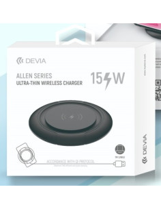 DEVIA CARGADOR ALLEN INALAMBRICO 15W QI BLANCO 2