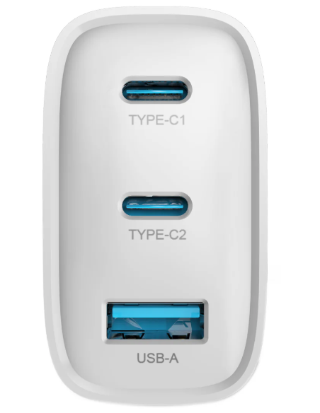 DEVIA CARGADOR EXTREME PD 65W USBa + 2 USBc BLANCO