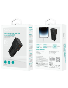 DEVIA CARGADOR MINI PD/QC 20W MULTIFUNCION (UK/EU/US/AU/CN) 2