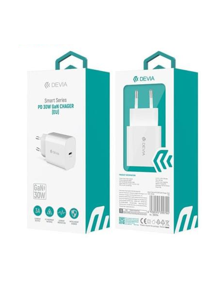DEVIA CARGADOR PD 30W GAN EU