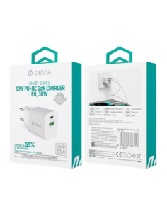 DEVIA CARGADOR SMART DUAL PD 30w + QC 3.0 GAN 2