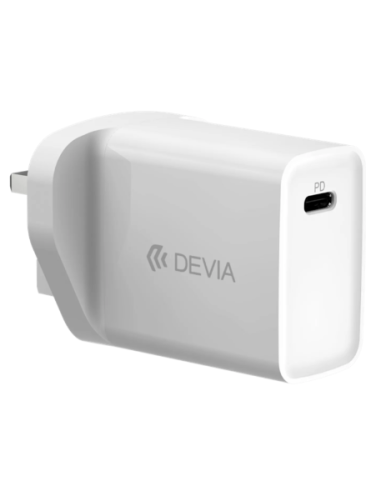 DEVIA CARGADOR SMART PD 20W GAN CON CABLE C-LIGHTNING (UK)
