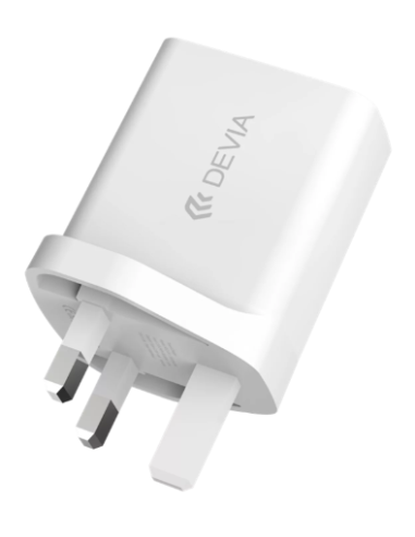 DEVIA CARGADOR SMART PD 20W GAN CON CABLE C-LIGHTNING (UK)