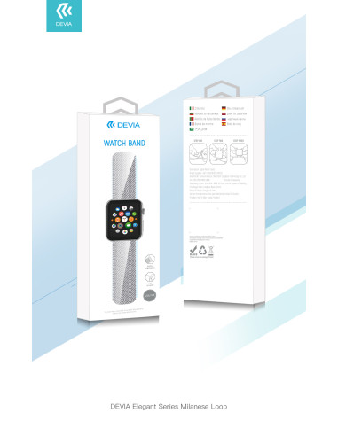 DEVIA CORREA METALICA MILANESE APPLE WATCH 38/40/41/42mm PLATA