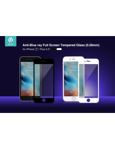 DEVIA CRISTAL TEMPLADO ANTIBLUE IPHONE 8+/7+ BLANCO