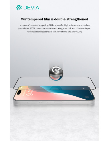 DEVIA CRISTAL TEMPLADO IPHONE 16 PLUS