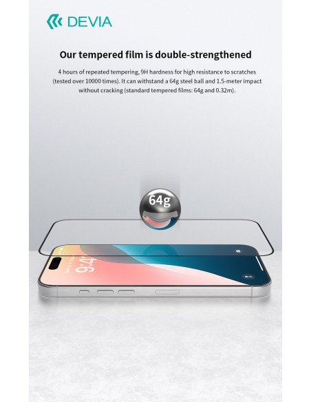 DEVIA CRISTAL TEMPLADO IPHONE 16 PLUS