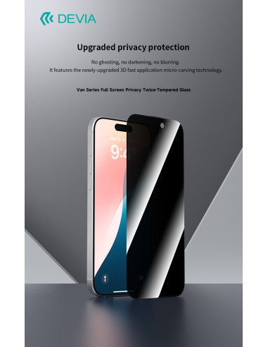 DEVIA CRISTAL TEMPLADO PRIVACIDAD IPHONE 16 PLUS