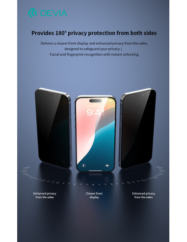 DEVIA CRISTAL TEMPLADO PRIVACIDAD IPHONE 16 PLUS