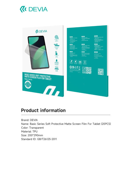 DEVIA PACK 20 LAMINAS BASIC HIDROGEL TABLET