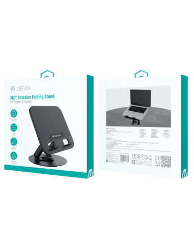 DEVIA SOPORTE 360 SOBREMESA PORTATIL/TABLET/MOVIL NEGRO