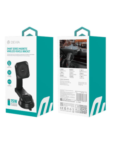DEVIA SOPORTE DE COCHE 360 MAGNETICO Y CARGADOR 15W