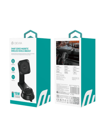 DEVIA SOPORTE DE COCHE 360 MAGNETICO Y CARGADOR 15W