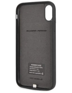 FERRARI FUNDA CON BATERIA 4000 mAh IPHONE XR NEGRO 2