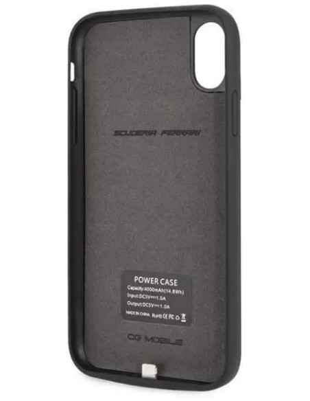 FERRARI FUNDA CON BATERIA 4000 mAh IPHONE XR NEGRO