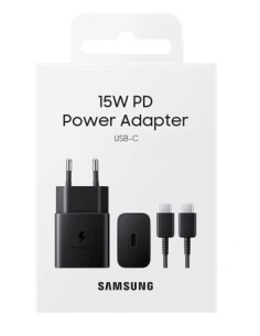 SAMSUNG CARGADOR 15W PD TIPO C + CABLE C-C NEGRO 2