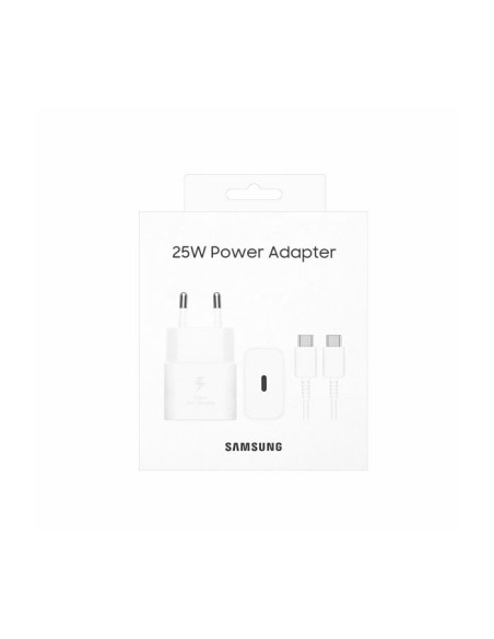 SAMSUNG CARGADOR TIPO C 25w + CABLE BLANCO