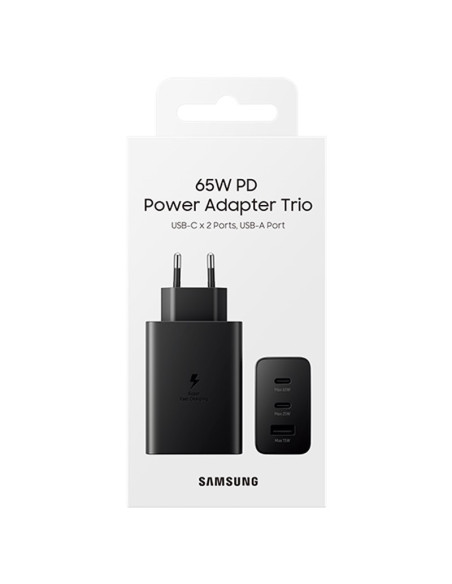 SAMSUNG CARGADOR TRIO 65w PD USB C x 2, USB A