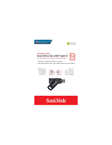 SANDISK PENDRIVE DUAL USB - TYPE C 64GB