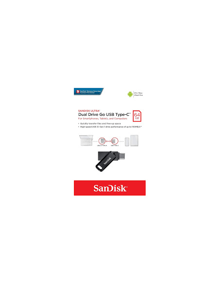 SANDISK PENDRIVE DUAL USB - TYPE C 64GB