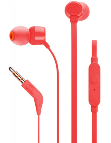 JBL AURICULAR TUNE T110 ROJO