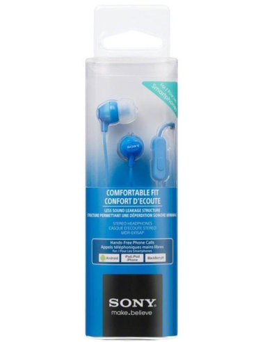 SONY AURICULAR MDREX15APLICE7 CON MICRO JACK AZUL