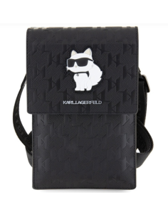 KARL LAGERFELD BANDOLERA SAFFIANO CHOUPETTE NEGRO