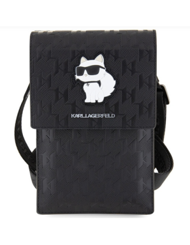 KARL LAGERFELD BANDOLERA SAFFIANO CHOUPETTE NEGRO