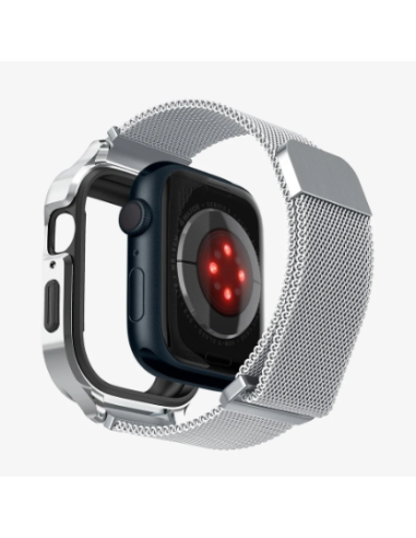 SPIGEN CARCASA/CORREA  APPLE WATCH METAL FIT PRO 9/8/7 42/44/45/49mm PLATA