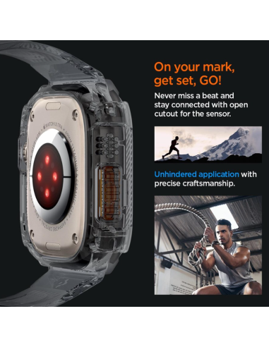 SPIGEN CARCASA/CORREA RUGGED ARMOR PRO APPLE WATCH  ULTRA/ULTRA 2 49mm GRIS ESPACIAL