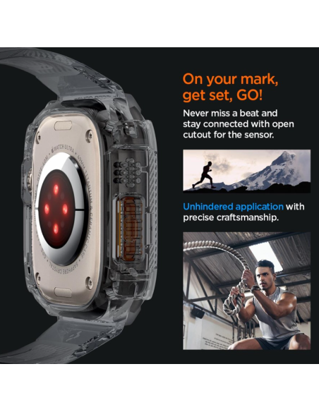SPIGEN CARCASA/CORREA RUGGED ARMOR PRO APPLE WATCH  ULTRA/ULTRA 2 49mm GRIS ESPACIAL