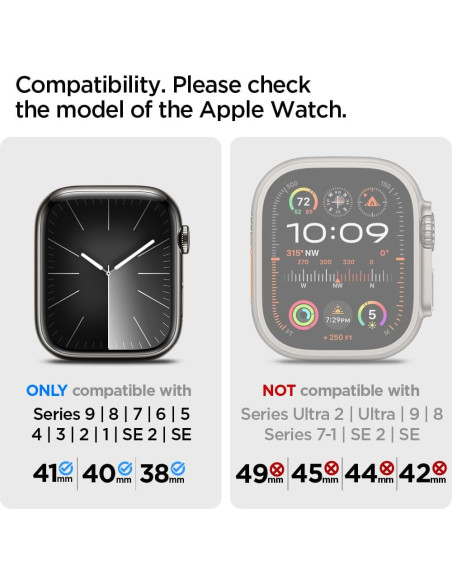 SPIGEN CORREA APPLE WATCH MODERN FIT 38/40/41/42mm PLATA