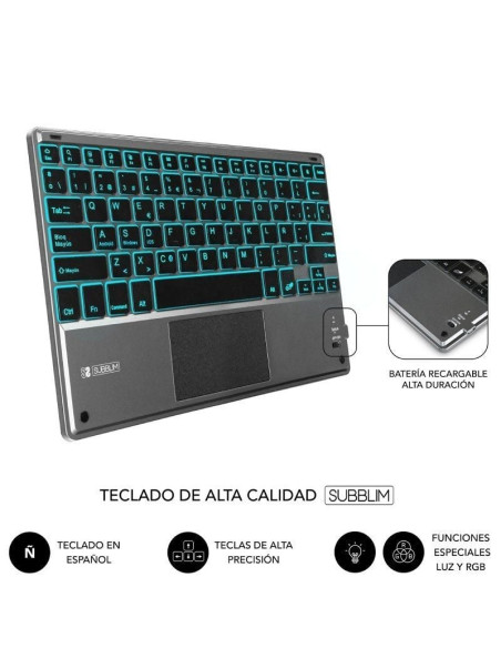 SUBBLIM FUNDA TECLADO RETROILUMINADO IPAD 10.9 (10 GEN)