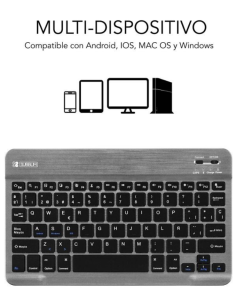 SUBBLIM TECLADO INALAMBRICO GRIS 2