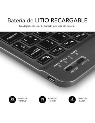 SUBBLIM TECLADO INALAMBRICO GRIS
