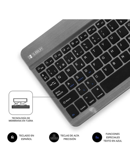 SUBBLIM TECLADO INALAMBRICO GRIS