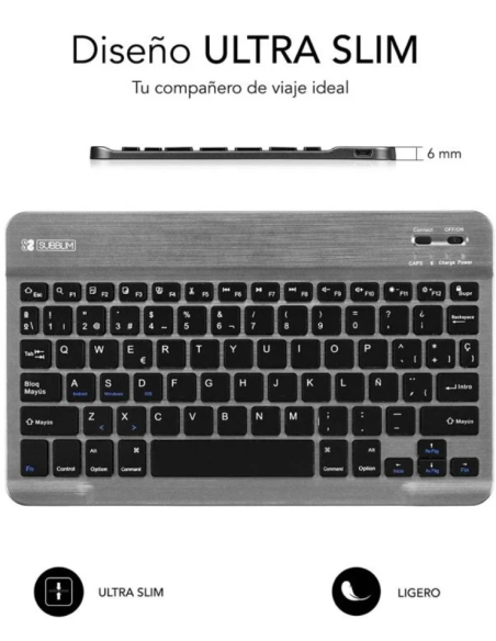 SUBBLIM TECLADO INALAMBRICO GRIS