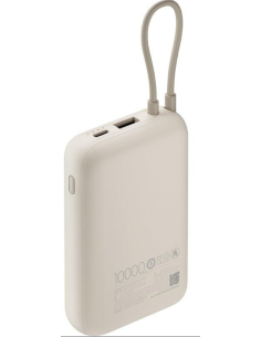 XIAOMI BATERIA AUXILIAR 10000mAh/ 22.5W/ CABLE INTEGRADO BEIGE 2