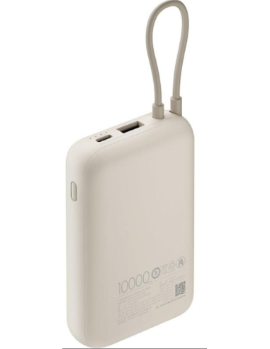 XIAOMI BATERIA AUXILIAR 10000mAh/ 22.5W/ CABLE INTEGRADO BEIGE