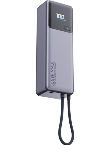 XIAOMI BATERIA AUXILIAR 10000mAh/ PANTALLA/ 165W/ GRIS