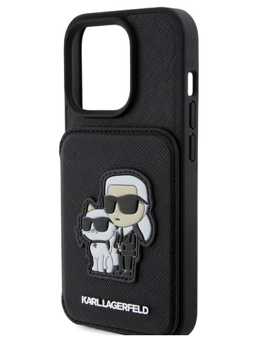 KARL LAGERFELD CARCASA CARDSLOT KC BIG IPHONE 15 PLUS