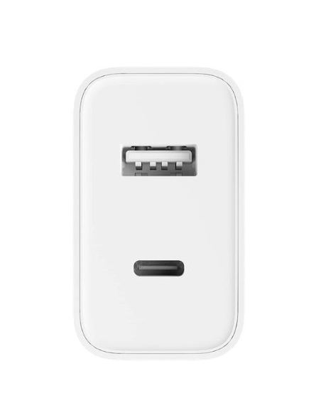 XIAOMI CARGADOR DUAL 33W TIPO C - USB BLANCO
