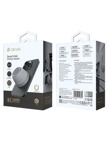 DEVIA  ALTAVOZ BLUETOOTH MAGNETICO SOUND LITE 4 GRIS