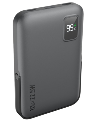DEVIA BATERIA AUXILIAR MAGNETICA EXTREME 10000mAh /22.5W/ 3 EN 1 AIRPODS/MOVIL/IWATCH NEGRO