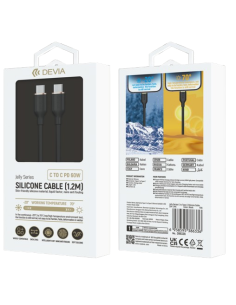 DEVIA CABLE JELLY USBc - LIGHTNING NEGRO 2