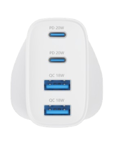 DEVIA CARGADOR PRO1 QC 40W 2 USBa / 2 USBc (UK) 2
